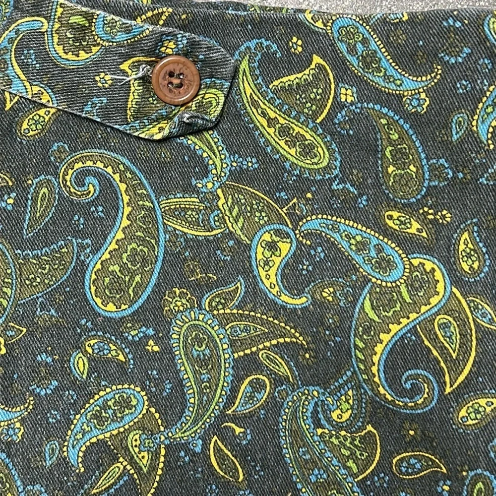 Vintage Denim Paisley Pattern Skirt - Picture 5 of 12